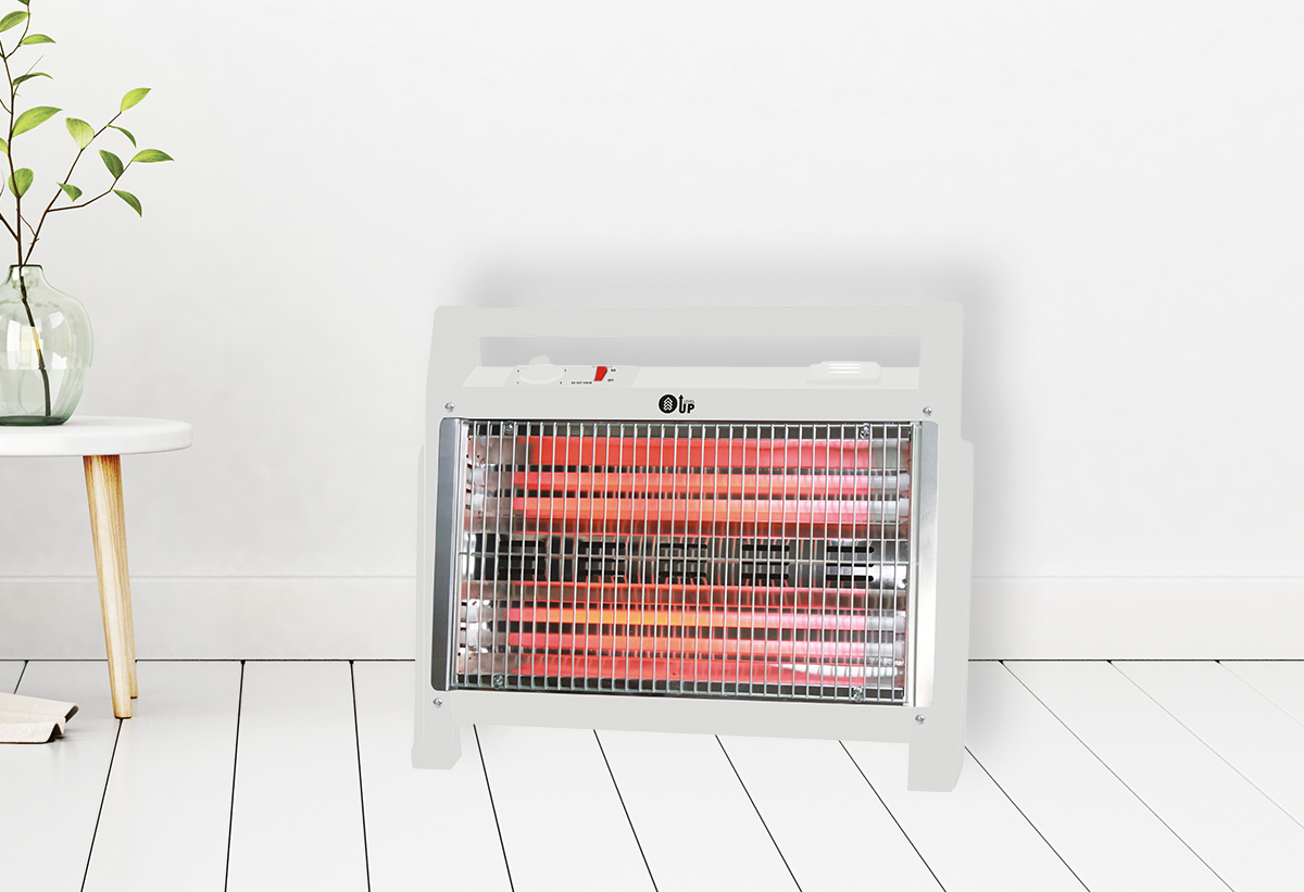 Εδώ απεικονίζεται η θερμάστρα στο χώρο του σαλονιού.